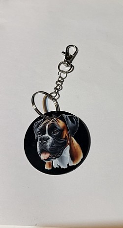 Porte-clés avec photo de chien,6€
