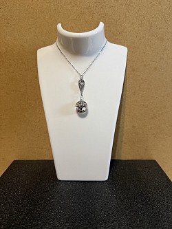 Collier avec cercle en verre, arbre de vie 5€