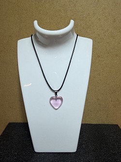 colliers avec pendentifs en forme de cœur en cristal, N 14