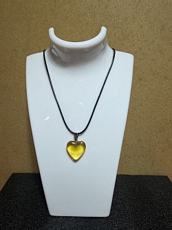 colliers avec pendentifs en forme de cœur en cristal, N 19