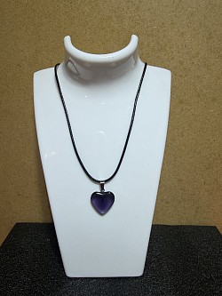 colliers avec pendentifs en forme de cœur en cristal, N 20