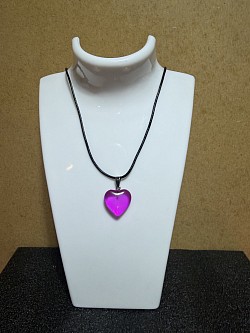 colliers avec pendentifs en forme de cœur en cristal, N 21