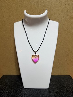 colliers avec pendentifs en forme de cœur en cristal, N 34