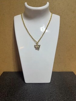 Collier avec pendentif papillon et diamants  N24 5€